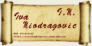 Iva Miodragović vizit kartica